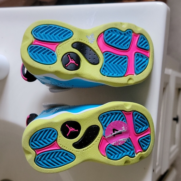 Toddler jordans 4c agua white baby blue - Picture 5 of 5